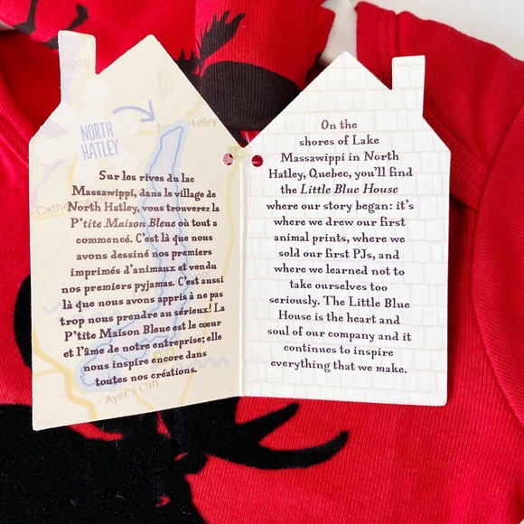 NWT Hatley 18-24M Moose on Red Toddler Bodysuit & Matching Hat - Picture 7 of 9